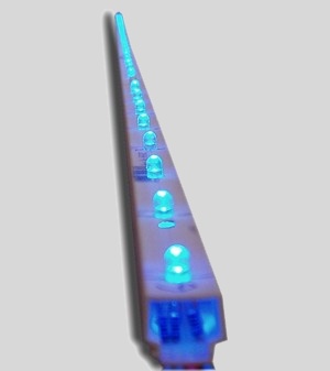 RGB LED - Darstellung als Kluster im Zustand blau leuchtend